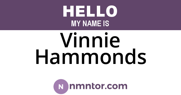 Vinnie Hammonds