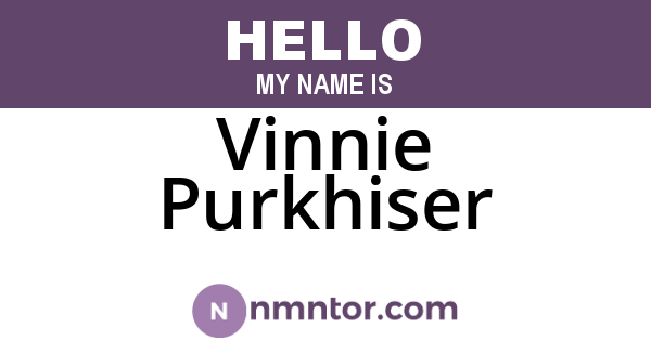 Vinnie Purkhiser