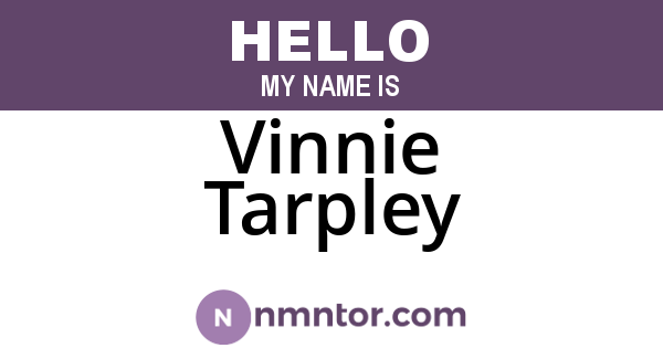 Vinnie Tarpley