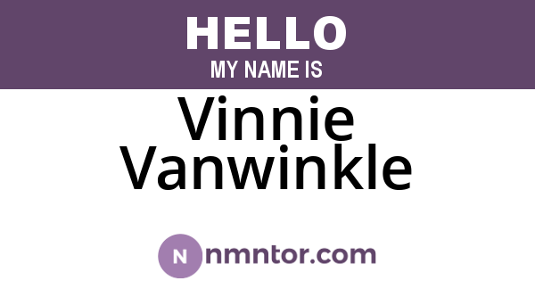 Vinnie Vanwinkle
