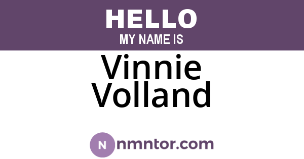 Vinnie Volland