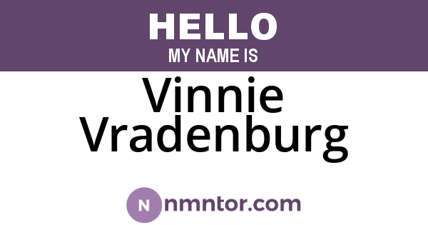 Vinnie Vradenburg
