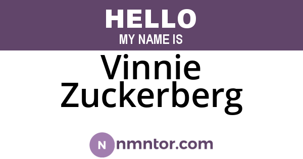 Vinnie Zuckerberg
