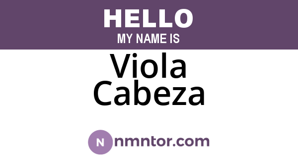 Viola Cabeza