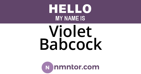 Violet Babcock