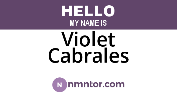 Violet Cabrales