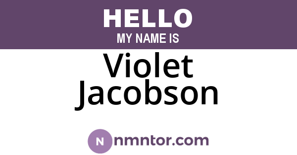 Violet Jacobson
