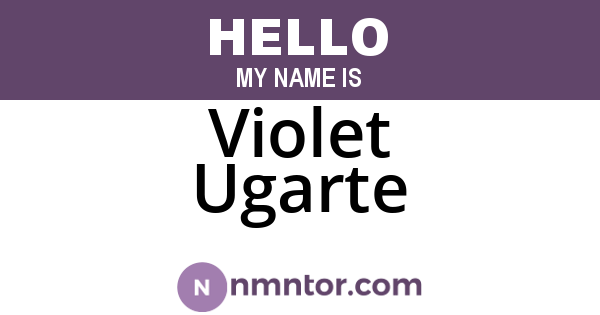 Violet Ugarte