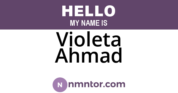 Violeta Ahmad