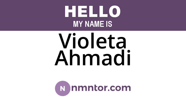 Violeta Ahmadi