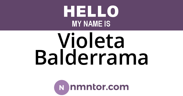 Violeta Balderrama
