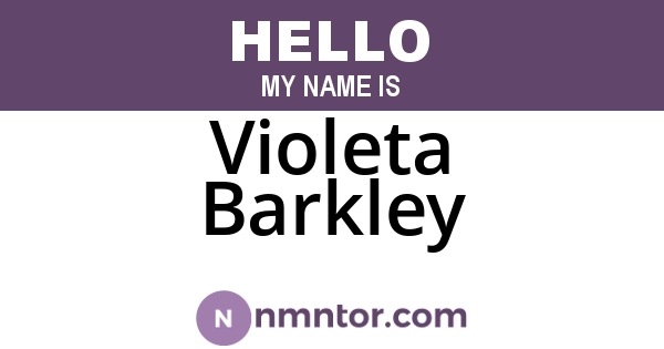 Violeta Barkley