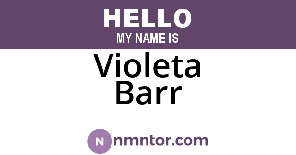Violeta Barr