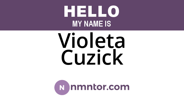 Violeta Cuzick