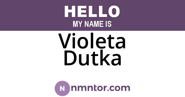Violeta Dutka