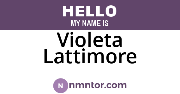 Violeta Lattimore