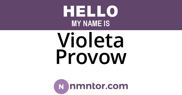Violeta Provow