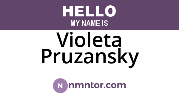 Violeta Pruzansky
