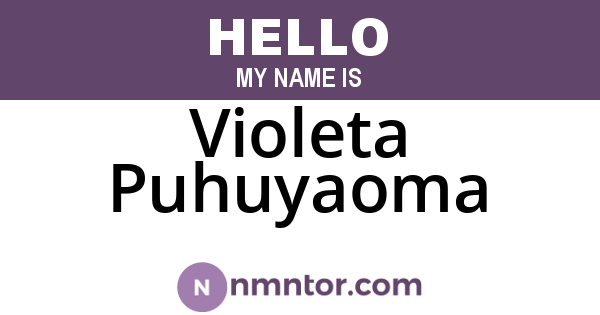 Violeta Puhuyaoma