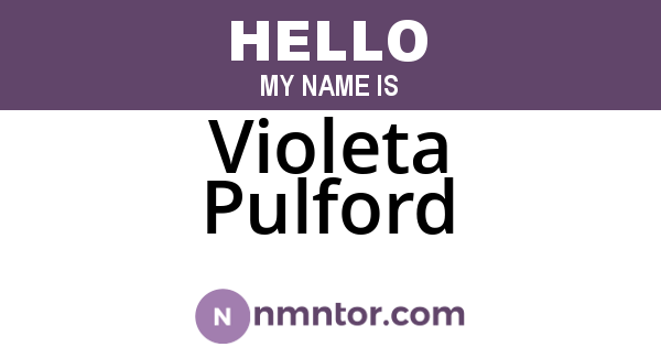 Violeta Pulford