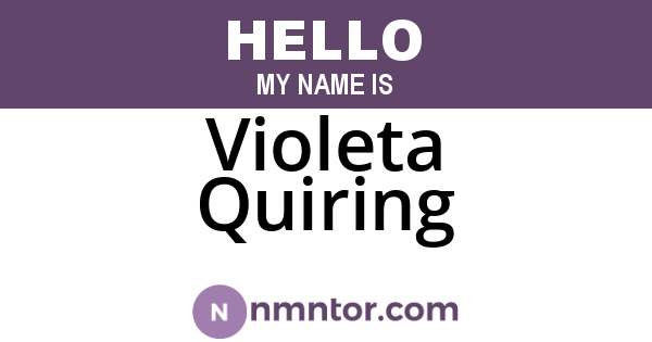 Violeta Quiring