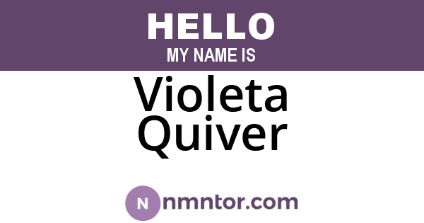 Violeta Quiver