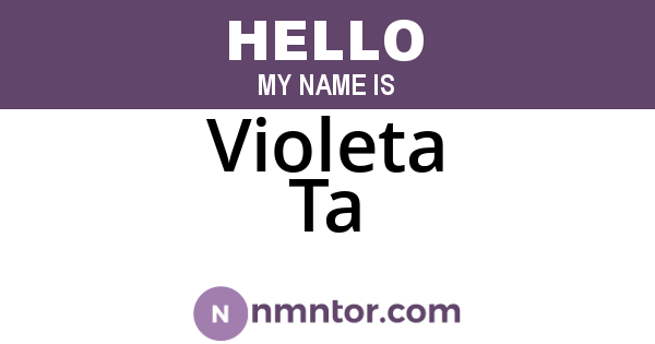 Violeta Ta