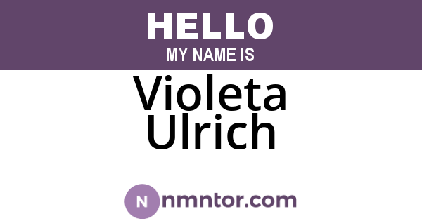 Violeta Ulrich