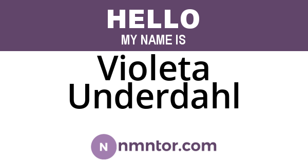 Violeta Underdahl