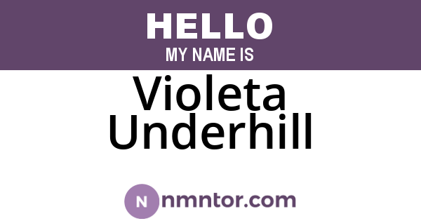 Violeta Underhill