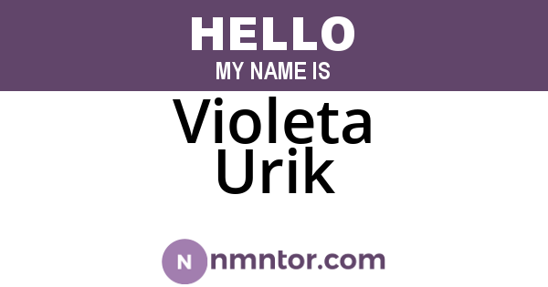 Violeta Urik
