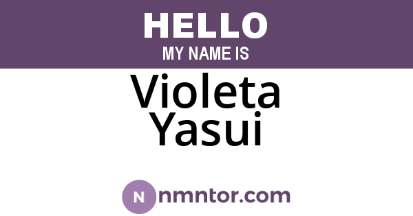 Violeta Yasui