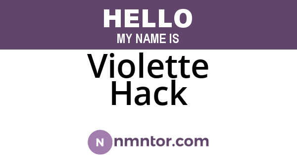 Violette Hack