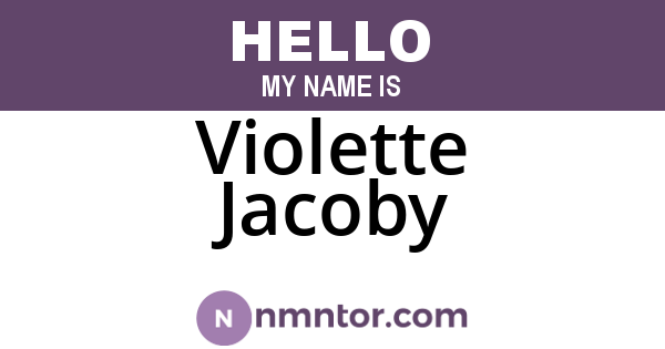 Violette Jacoby