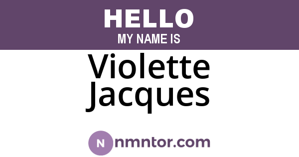 Violette Jacques