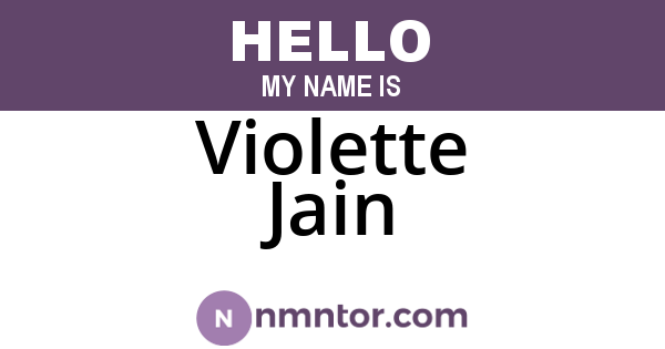 Violette Jain