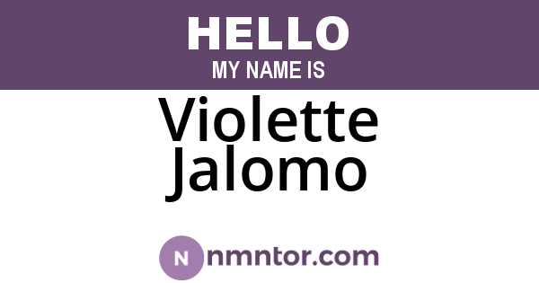 Violette Jalomo