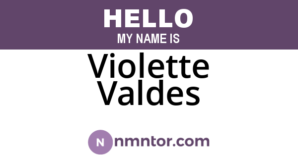 Violette Valdes