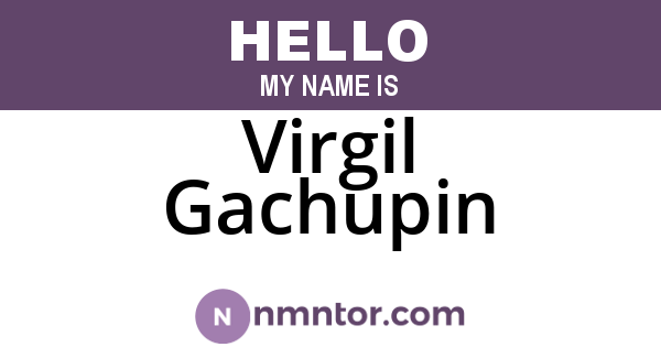 Virgil Gachupin