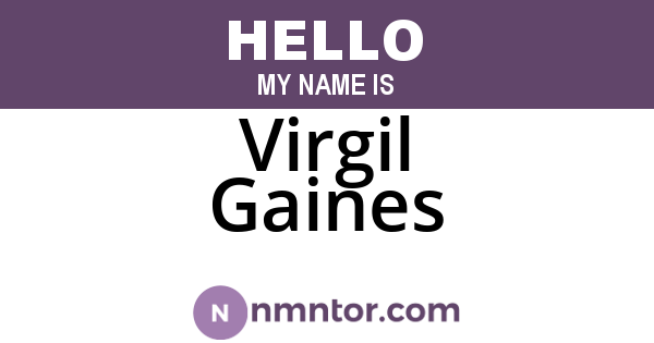 Virgil Gaines