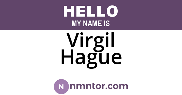 Virgil Hague