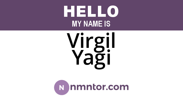 Virgil Yagi