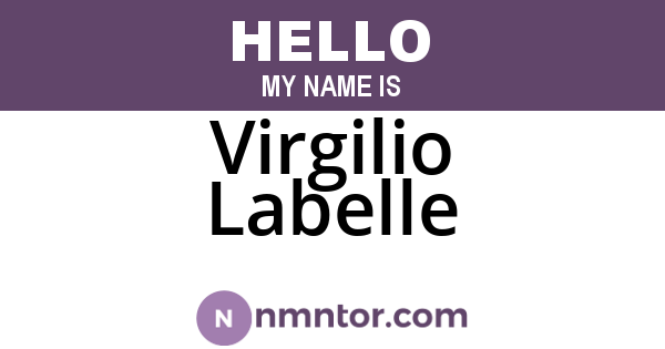 Virgilio Labelle