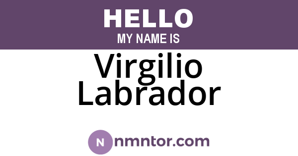 Virgilio Labrador