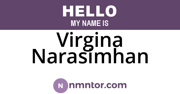 Virgina Narasimhan