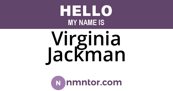 Virginia Jackman