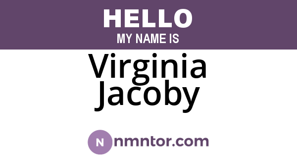 Virginia Jacoby