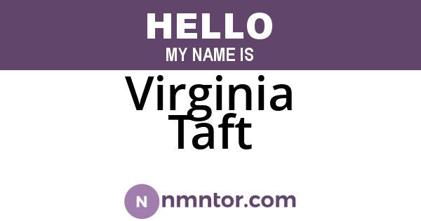 Virginia Taft