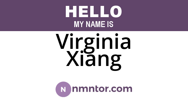 Virginia Xiang