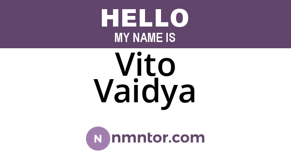 Vito Vaidya